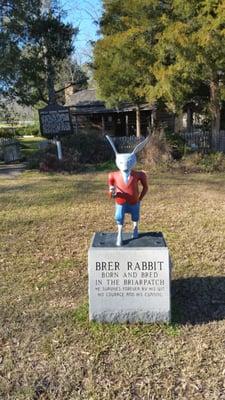 Brer Rabbit statue in front of the Uncle Remus museum.