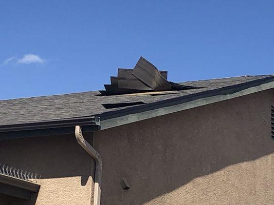 Saint-Gobain CertainTeed shingles flapping and detaching in the wind over our home.