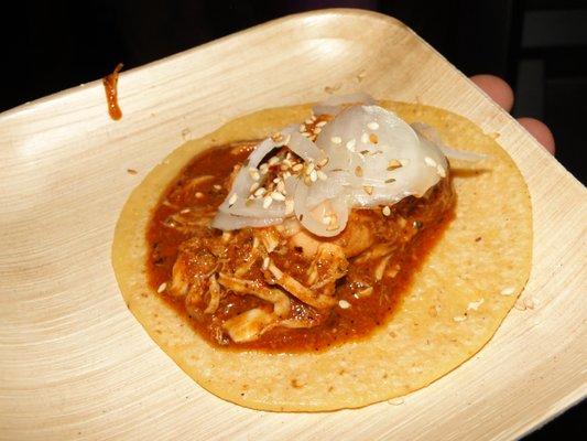 (2015) Chicken in Mole Sauce Tacos from Chef Luis Flores & Uno Dos Tacos, San Francisco