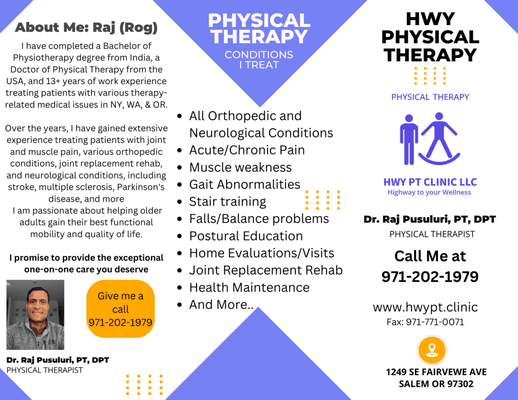 HWY Physical Therapy Brochure.