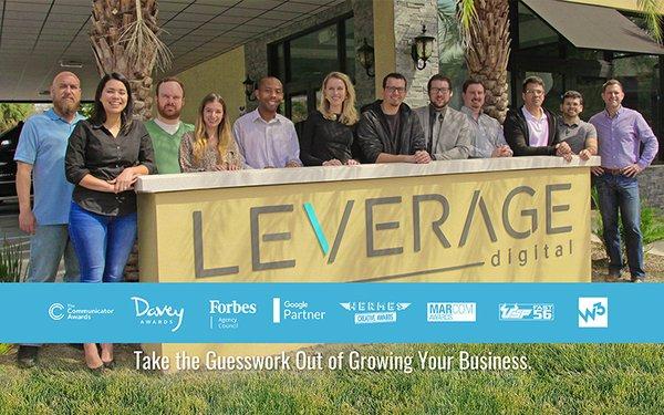 The Leverage team in front of our building.