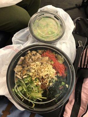 Pork salad and miso soup