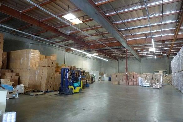 A big warehouse with organized items