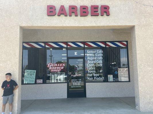 Outside view of Barber Shop