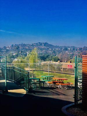 Picnic area overlooking Del Cerro.