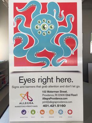 Need a sign or banner for your event? Call Allegra in Providence! 401-421-5160