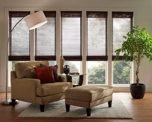 Automated woven shades