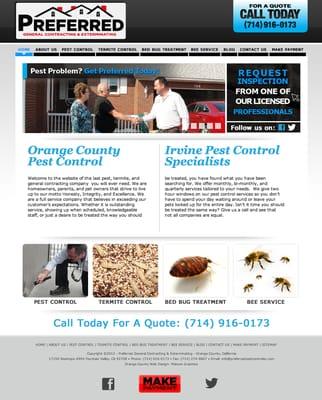 Pest Control Website Design  - Matson Graphics