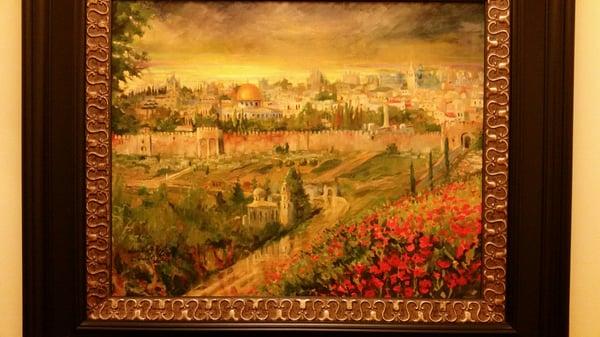 Oil painting of Jerusalem.