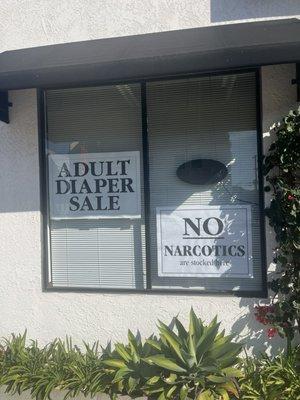 Yes, to adult diapers. No, to narcotics.