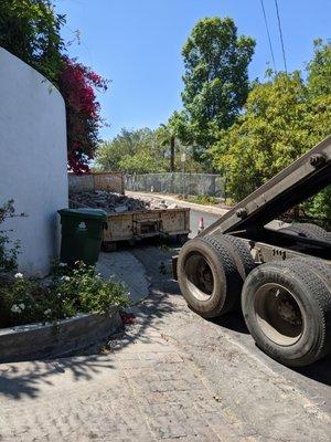 Removal of concrete demo in Encino.