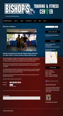 Bishop's Training & Fitness - Client since 2007 - Like Bishop's, you can trust your website design will be properly coded.