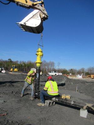 Install Fire hydrant