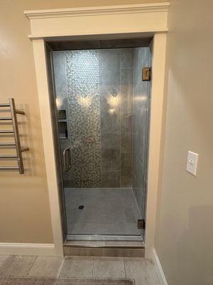 Custom glass shower door