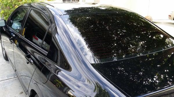 Limo tint rear windshield