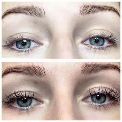 Lift and tint lasts 5-8 weeks (your natural lashes)